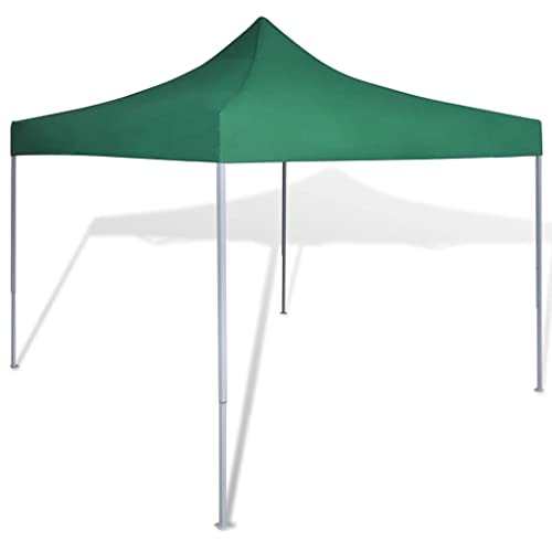 Carpa plegable de 3 x 3 m, verde, cenador impermeable con marco de acero pulverizado, ideal para fiestas en el jardín, eventos y protección solar al aire libre