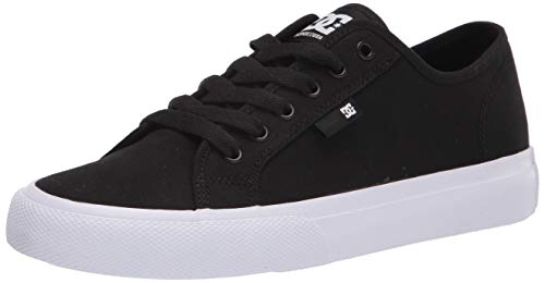 DC mens Manual Skate Shoe, Black/White, 4 US