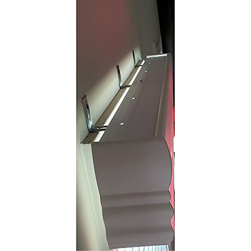 TailorView, 6\" H Faux Wood Crown Valance, White, Inside or Outside Mount