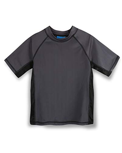 REMEETOU Boys' Rashguard Swim Short Sleeve Shirt,UPF 50 Sun Protective Swimsuit for Youth,Surf Tee for Toddler