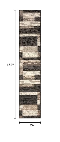 Tapete Superior Rockwood Geométrico Moderno 2' x 11' Chocolate miniatura 2