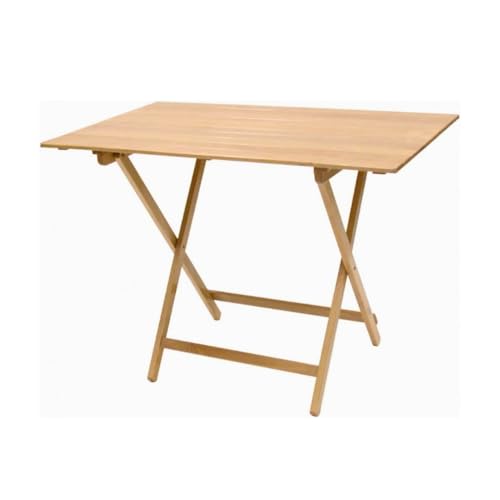 Mottiwood Table pliante, table pliable, peu encombrante, 80 x 60 x 75 cm, bois hêtre, intérieur et extérieur