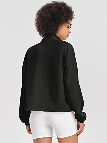 Vutru Women's Athletic Cropped Upf 50+ Sun Protection Lightweight Jacket Zip Up Long Sleeve Workout Shirts With Pockets #TOP2