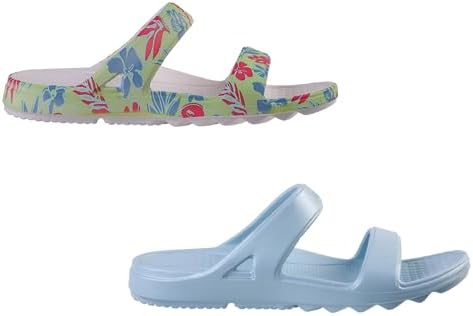 Spenco Women's Orthotic Slide Sandal, Sage Floral/Blue, 9 Wide | Image 5