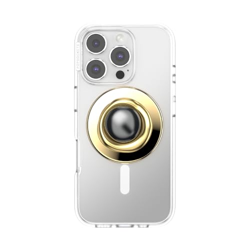 Image of PopSockets Phone Grip for MagSafe, Magnetic Holder, Phone Stand, Crystal - Eye of the Beholder Gold