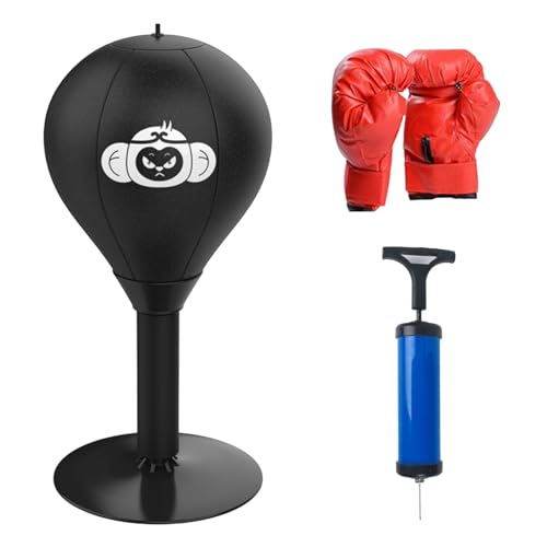 Tisch Boxsack, Rage Bag mit Starken Saugnäpfen, Mini Tisch Punchingball mit Saugnäpfen, Punchingball Tisch für Erwachsene und Kinder, Desktop Boxsack Gegen ärger und Frust, für Büro und Zuhause