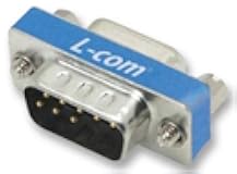 L COM DMA060MF Null Modem, D-SUB Plug 9 Position to D-SUB Receptacle 9 Position, D SUB Connector Adapter, Male to Female