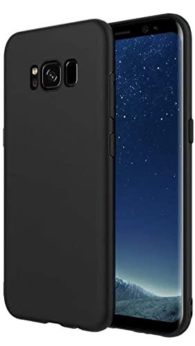 Image of Mobile Back Cover Case for Samsung Galaxy S8, G950F (Silicone Case|CameraProtection|Black SC1510)