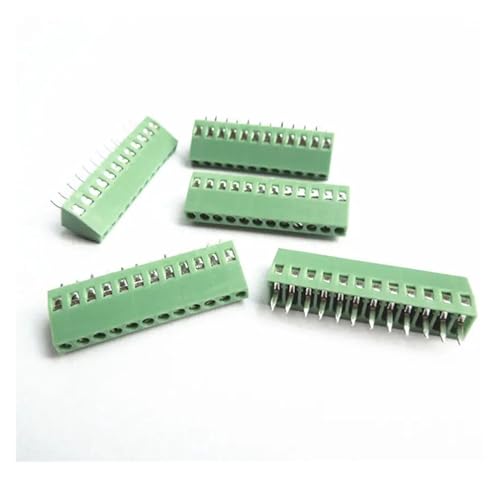 Terminales de tornillo para PCB de 16 polos y 2,54 mm, conectores paso 0,1" de 16 pines