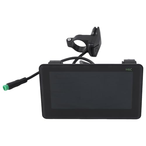 Etyrerre H6C Bicicleta EléCtrica Pantalla LCD Medidor 24V-60V e Scooter Panel LCD Pantalla A Color con USB UART para Bicicleta EléCtrica (5PIN)