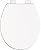 DELTA FAUCET 800903-WH Morgan Round Front Standard Close Toilet Seat with Non-slip Seat Bumpers, White