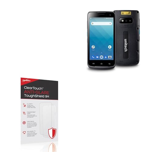 BoxWave Screen Protector Compatible With Unitech EA500+ - ClearTouch Anti-Glare ToughShield 9H (2-Pack), Anti-Glare 9H Tough Flexible Film Screen Protector