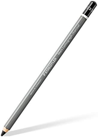 Staedtler Mars Lumograph Journey Design Charcoal 100C SBK4 - Blister Pack of 3 Assorted Graphite Pencils and 1 Blending Stump, black