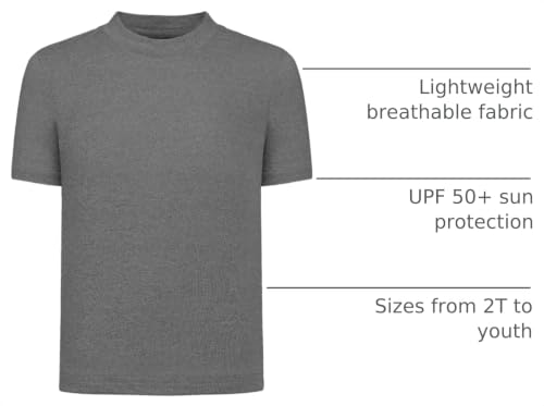 Image of QBK 2T to Youth Neon Shirt Kids UPF 50+ Dry Fit Athletic Short Sleeve Rash Guard T Shirts for Boys Girls Sports Undershirt