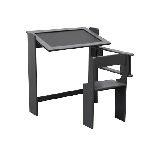 Pupitre pizarra plegable Aranaz gris para evitar manchas en las paredes 2