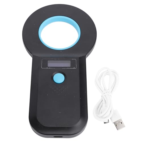 Scanner Portatile per Microchip Lettore di Chip per Animali 128 Archivi Dati Adatto per Domestici con EMID FDX-B - Un Kit di Strumenti