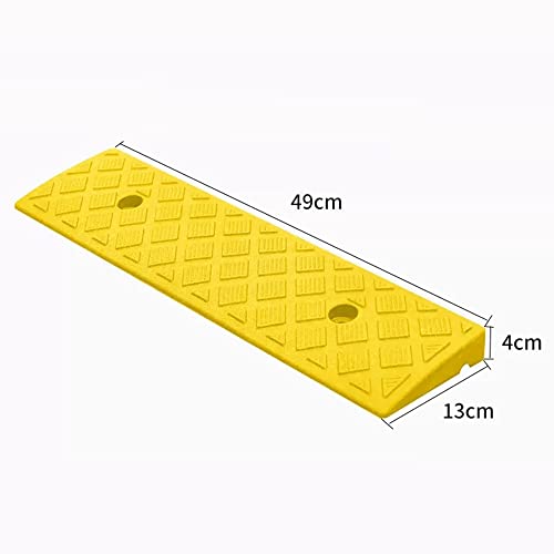 Rampas portátiles para bordillos FREAZE para automóviles y motocicletas, antideslizantes, altura de elevación de 3 a 14,5 cm, rampas para umbral y movilidad en silla de ruedas (Color: Amarillo, Tamaño: 49 × 13 × 4 cm) miniatura 6