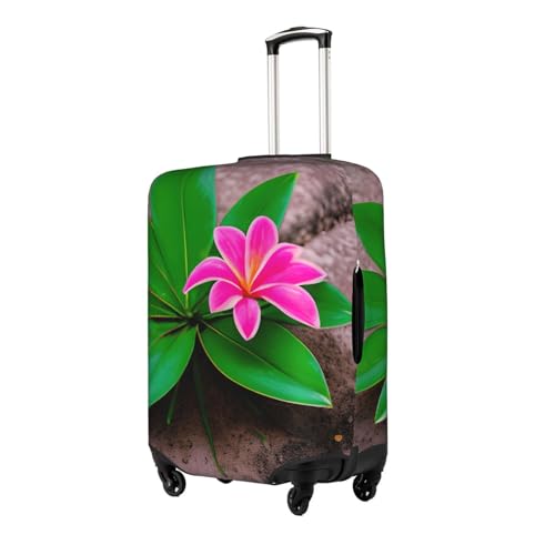 Pink Flower Tropical Plant Tsa Approved Luggage Cover For 18-32 Inch Suitcases Scratch-Resistant Stretch Luggage Cover2