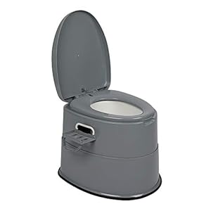 Outvita Portable Toilet, Outdoor Lightweight Porta Potty with Detachable Inner Bucket Removable Toilet Paper Holder for Camping Boat RV Hiking Living Room