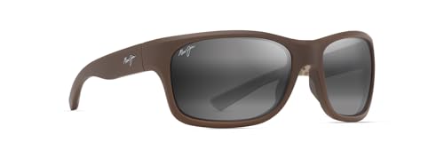 Maui Jim Men's Ano NUI Rectangle Sunglasses, Matte Solid Brown/Neutral Grey Polarized, Large2