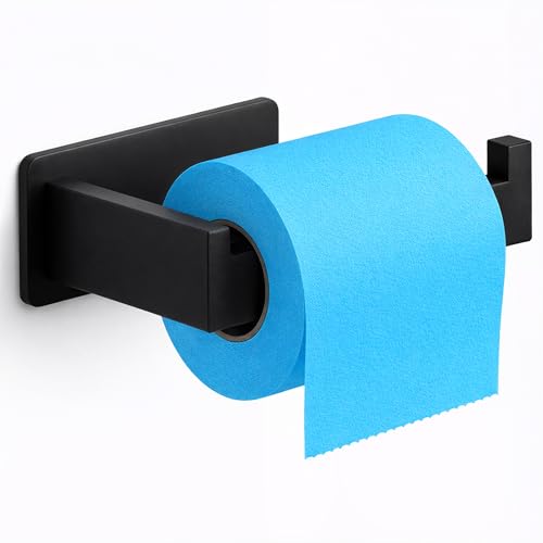 Minismus Porte Papier Toilette Mural, Support Papier Toilette en Acier Inoxydable avec Autocollant Auto-adhésif Puissant supportant Jusqu’à 3 kg, Aucun perçage...