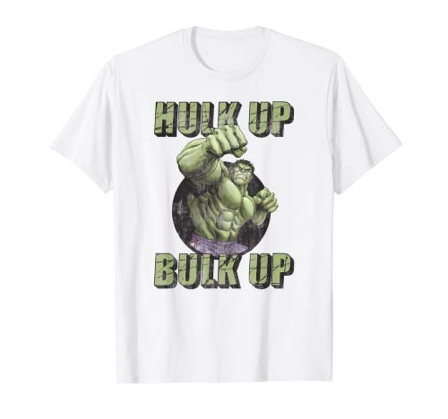 Marvel The Incredible Hulk Tough Hulk Up Bulk Up Badge Camiseta