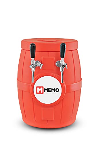Chopeira Gelo Memo Barril Rotomoldado Vermelha - 2 Torneiras Italianas