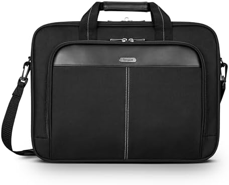 Targus 15-16 Inch Slim Lightweight Laptop Briefcase, Black - Mess...