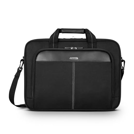 Targus Classic Slim Business Professional Travel and Commuter Bag for 16-Inch Laptop, Black (TCT027US)