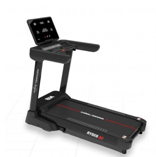 Fitness Ryder AC Treadmill, Electric Motorized Running Machine, Black, Digital Display Console, Foldable Design, Home Gym Equipment-image-12