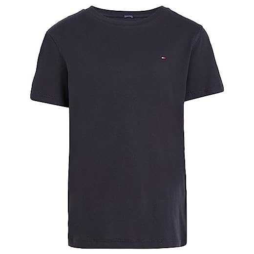 Tommy Hilfiger Pojkar Basic Cn Stickad S/S T-shirt, Blå (Sky Captain 420), 3 År