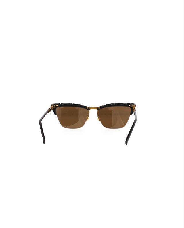 Amazon.com: Gucci Cat Eye Sunglasses Black Black Brown Luxury