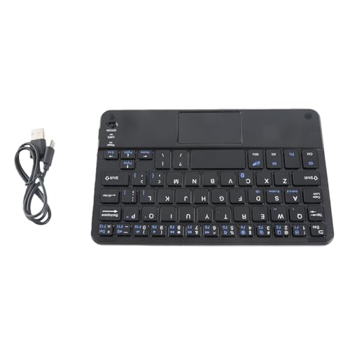 Clavier Sans Fil Ergonomique Compact Portable avec Touchpad Intégré Clavier pour PC Tablette Bureau Maison Travail Télétravail Loisirs for Utilisateurs...