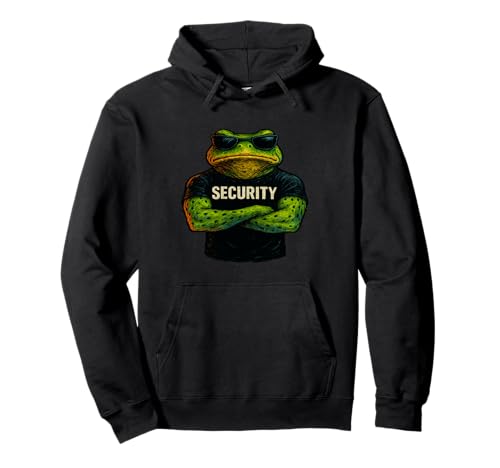 Rana de Seguridad – Diseño Divertido de Guardia Anfibio Sudadera con Capucha