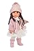 Llorens 53528 Puppe Sara mit brünetten Haaren und braunen Augen, Fashion Doll mit weichem Körper, inkl. trendigem Outfit, 35cm, Mehrfarbig