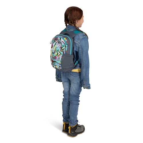 Image of Osprey Daylite Jr. Kids' Commuter Backpack, Euphoria Rainbow /Print Tungsten