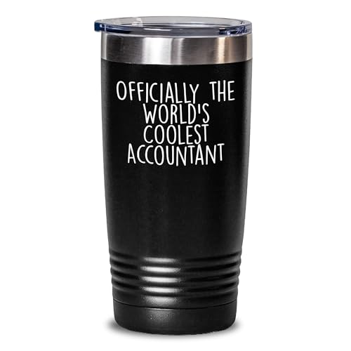 Regalos de Accountant Friends for Accountant, vaso oficial de The World's Coolest Accountant, cita divertida, regalo único de Navidad