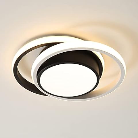Osairous Lámpara de Techo LED con 2 anillos acrílico Cover