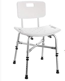 Modrine Shower Stool Seat Chair Bariatric Bath Stool Bathroom Aid Chair Bath Bench with 1.25cm Cross Brace and Removable Backï¼Œ280lbs Weight Capacity