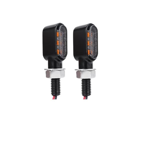 Clignotants de moto ambre brillant universels 12V momt pour une visibilité accrue en route Black 2pcs