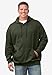 KingSize Men's Big & Tall Ultra-Comfort Fleece Pullover - 6XL, Black