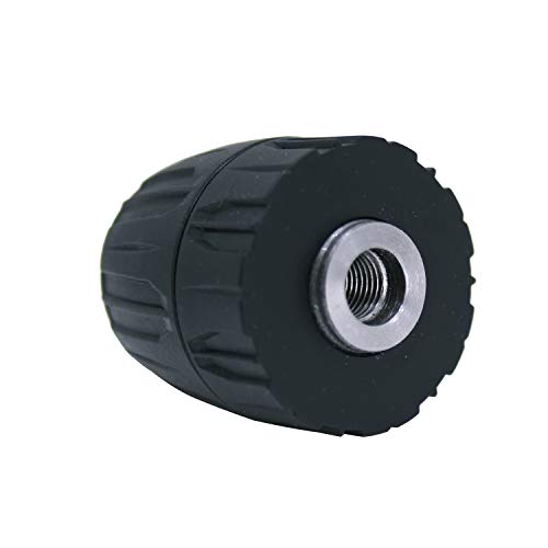 HFS(R) Keyless 3/8in Drill Chuck - Universal Replacement fits most 3/8-in Drills with 24 UNF Thread Mount Shaft - Holds 1/32-3/8