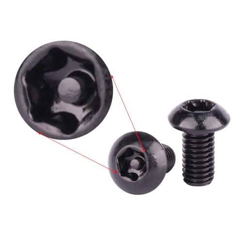 Image of 12PCS Stainless Steel Black Bolts Torx T25 M5x10 12mm Bicycle Bike Disc Brake Cycle Rotor Screws (M5x10mm)