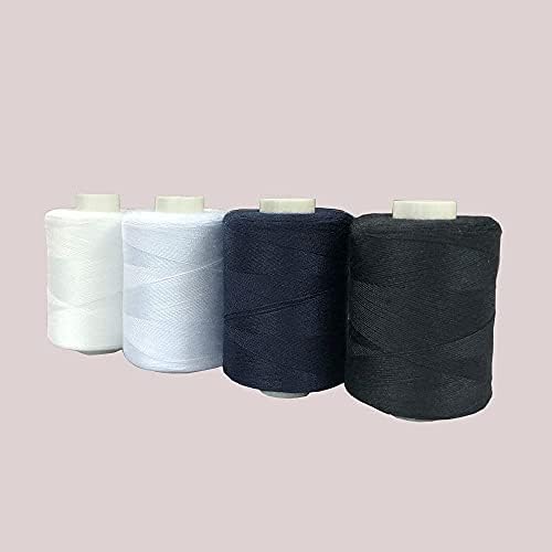 Candora 24 Coils Sewing Threads for Sewing Machine or Hand Stitching Set of 900 Yards Per Spool 22 Colors Plus 2 White & 2 Black