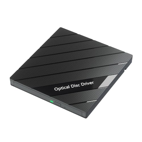 CHENZILIN Portable External Disc Drives, USB Powered Disc Writer with Highly Speed Data Transfer for Laptops and Desktops