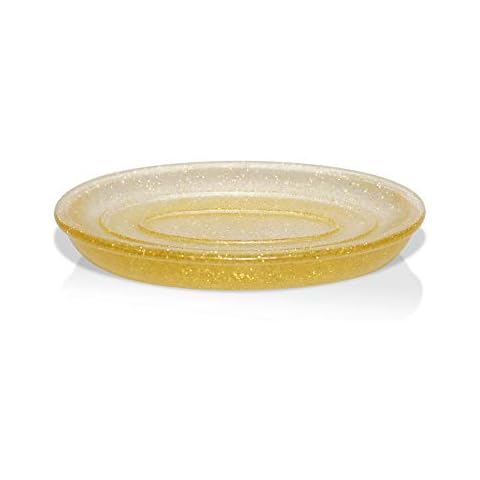 ZXT-parts Soap Dish for Bathroom Handmade Gold Translucent.Creative and Environmentally-Friendly.Gold Cover