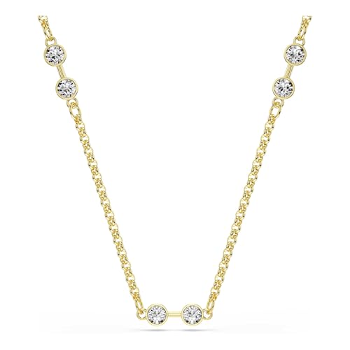 Swarovski Collier Remix, Taille ronde, Blanc, Placage de ton or