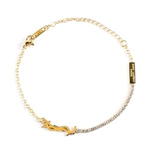 18K Gold Initial Bracelet for Women...