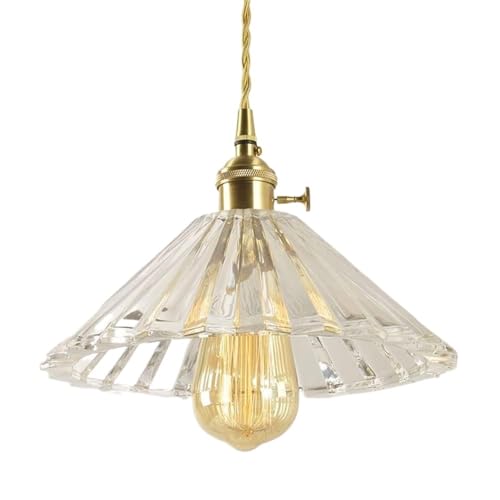 Suspension réglable en nickel brossé avec globe de verre transparent