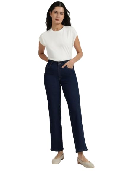 Image of FableStreet Women's Mid Waist Jeans |Wide Leg Jean - Perfect for Travel, Party & Everyday Use